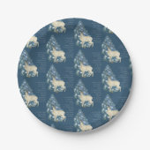 Wild Deer Footprints in Snow – Winter Nature Art Papieren Bordje (Voorkant)