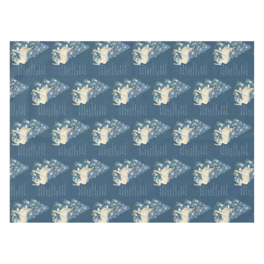 Wild Deer Footprints in Snow – Winter Nature Art Tafelkleed (Voorkant (Horizontaal))