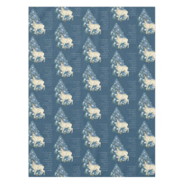 Wild Deer Footprints in Snow – Winter Nature Art Tafelkleed