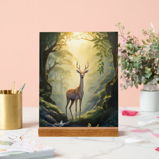 Wild Deer Forest Acryl Wall Art Bord (Huwelijk)