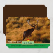 Wild Deer & Happy Nieuwjaar! Winkelkaart/Zeeland Feestdagenkaart (Voorkant / Achterkant)