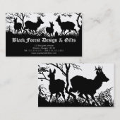 Wild Deer in Forest Old European Style Visitekaartje (Voorkant / Achterkant)