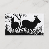 Wild Deer in Forest Old European Style Visitekaartje (Achterkant)