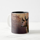 Wild Deer Tweekleurige Koffiemok (Voorkant links)