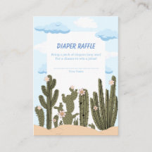 Wild Desert met Cactus Schattige Baby Luier Raffle