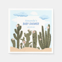 Wild Desert met Cactus Schattige Baby shower Welko