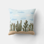 Wild Desert met Cactus Schattigee Gepersonaliseerd Kussen (Achterkant)
