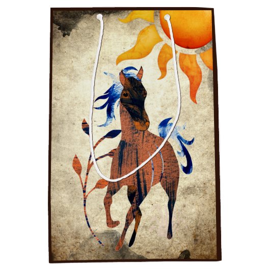 Wild Desert Pony met Sun Horse Medium Cadeauzakje (Voorkant)