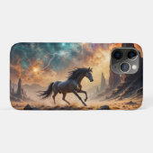 Wild Desert Stallion Nebula sterren bliksem Case-Mate iPhone Case (Achterkant (horizontaal))