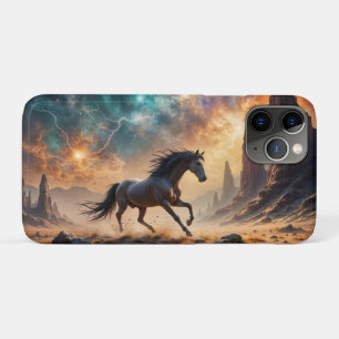 Wild Desert Stallion Nebula sterren bliksem Case-Mate iPhone Case