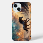 Wild Desert Stallion Nebula sterren bliksem Case-Mate iPhone Case (Achterkant)