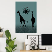 Wild design giraffe poster (Thuiskantoor)