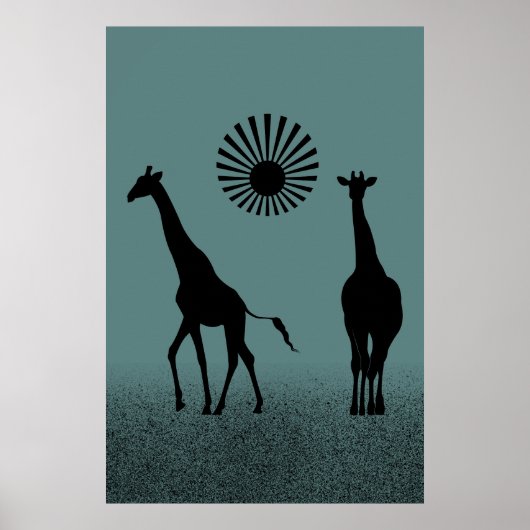 Wild design giraffe poster (Voorkant)