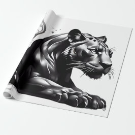 Wild design Zwart Pantha Gift Wrapping Papier