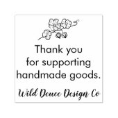 Wild Deuce Design Klantenservice Bedankt Flora Zelfinktende Stempel (Design)