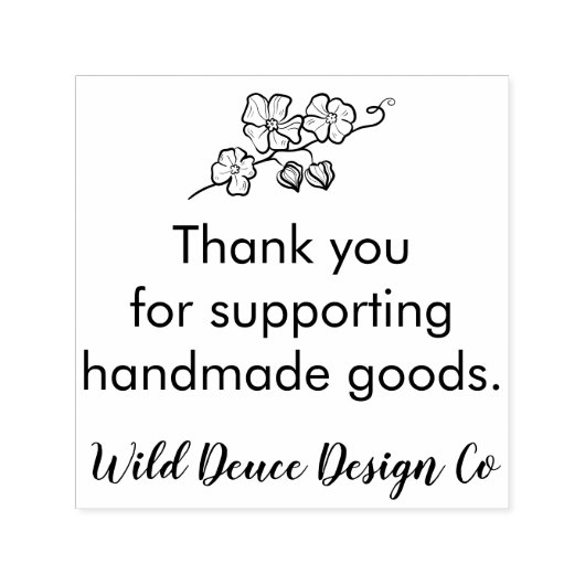 Wild Deuce Design Klantenservice Bedankt Flora Zelfinktende Stempel (Design)