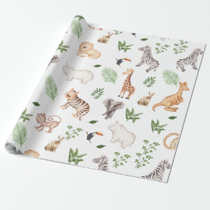 wild dier met Oerwoud Cadeaupapier
