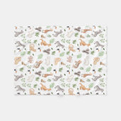 wild dier met Oerwoud Fleece Deken (Voorkant (Horizontaal))