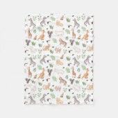 wild dier met Oerwoud Fleece Deken (Voorkant)