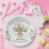 wild dier met Oerwoud Papieren Bordje (Feest)