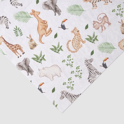 wild dier met Oerwoud Tissuepapier (Detail)