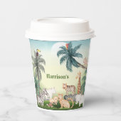 wild dier met Oerwouden Papieren Bekers (Voorkant)