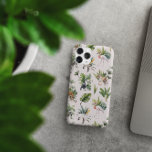 wild dier | Oerwoud groen monogram iPhone 16 Pro Max Hoesje<br><div class="desc">Verhoog je iPhone 16 Pro Max met de perfecte mix van exotische charme en persoonlijke flair! Deze stijlvolle telefoonhoes heeft een levendig en gedetailleerd dierenpatroon, waaronder elegante flamingo's, majestueuze tijgers, toekans en weelderig groen in het oerwoud. De zachte pastelachtergrond zorgt ervoor dat de ingewikkelde illustraties kunnen poppen, terwijl het aanpasbare...</div>