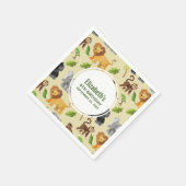 Wild Dier Verjaardag Safari Avontuur Servet (Hoek)