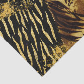 Wild dierenhuidpatroon goudzwart patroon tissuepapier (Detail)