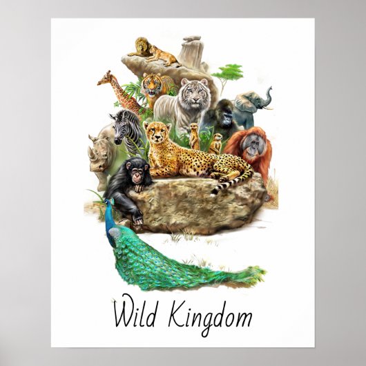 Wild Dierenrijk Aanpasbaar Poster (Voorkant)