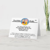 Wild Ding! Feestdagen Kaart (Achterkant)