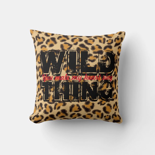Wild ding - Loopard Print Kussen (Voorkant)