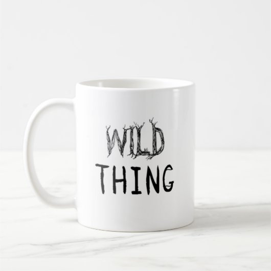Wild ding met hoofdletter koffiemok (Links)