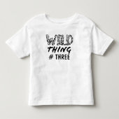 Wild ding Number Quote Funny Leopard Print Kinder Shirts (Voorkant)