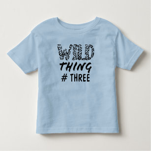 Wild ding Number Quote Funny Leopard Print Kinder Shirts