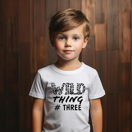 Wild ding Number Quote Funny Leopard Print Kinder Shirts