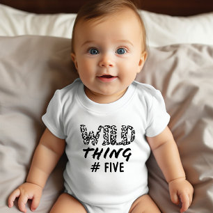 Wild ding Number Quote Funny Leopard Print Romper