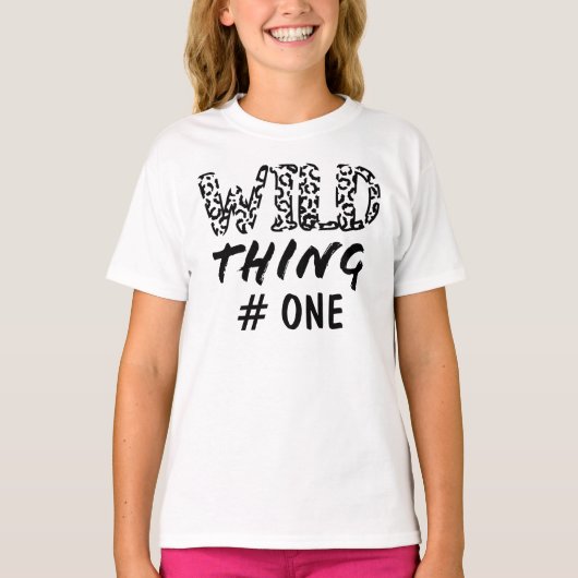 Wild ding Number Quote Funny Leopard Print T-Shir T-shirt (Voorkant)