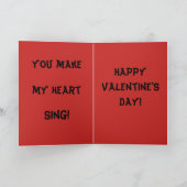 Wild ding Valentijnsdag kaart in het rood (Binnen)