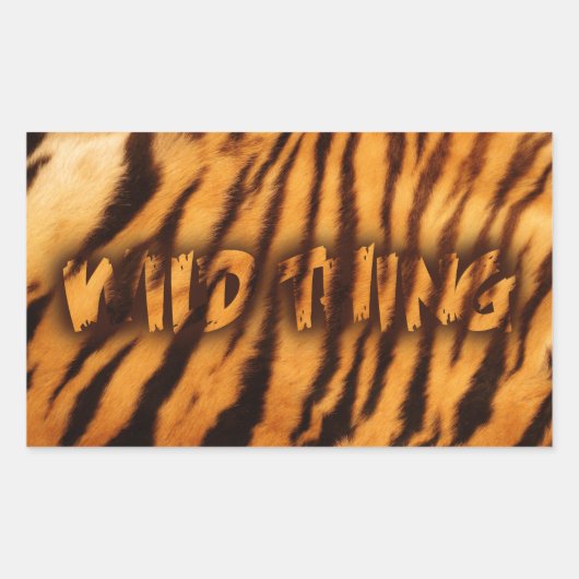 WILD DINGEN RECHTHOEKIGE STICKER (Voorkant)