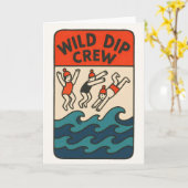 Wild Dip Crew – Sea Swimming Friends Design Kaart (Gele Bloem)