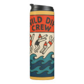 Wild Dip Crew – Sea Swimming Friends Design Thermosbeker (Geroteerd rechts)