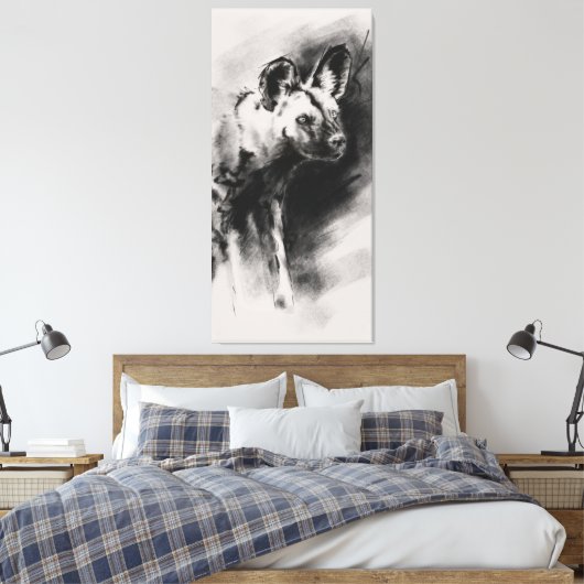 Wild Dog Canvas Afdruk (Insitu (Slaapkamer))