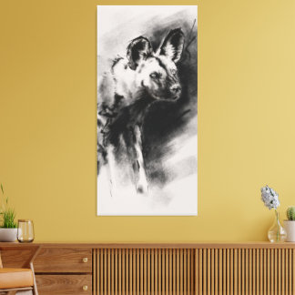 Wild Dog Canvas Afdruk