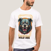 "Wild Dog" Fierce Grafisch Ontwerp T-shirt (Voorkant)