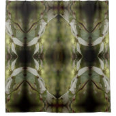 Wild Dogwood Flower Blossom Abstract Patroon Douchegordijn (Voorkant)