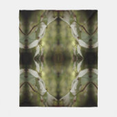 Wild Dogwood Flower Blossom Abstract Patroon Fleece Deken (Voorkant)