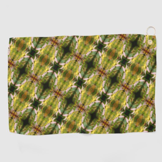 Wild Dogwood Flower Blossom Abstract Patroon Golfhanddoek (Horizontaal)