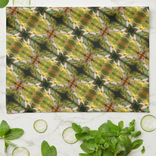 Wild Dogwood Flower Blossom Abstract Patroon Theedoek (Gevouwen)