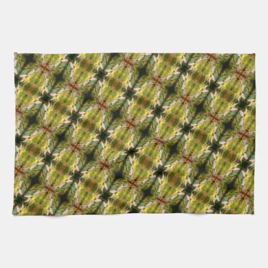 Wild Dogwood Flower Blossom Abstract Patroon Theedoek (Horizontaal)